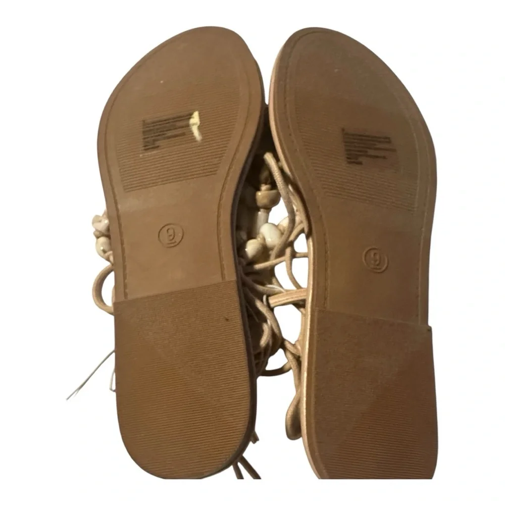 Universal Thread Tan Beaded Sandals - Picture 5 of 5